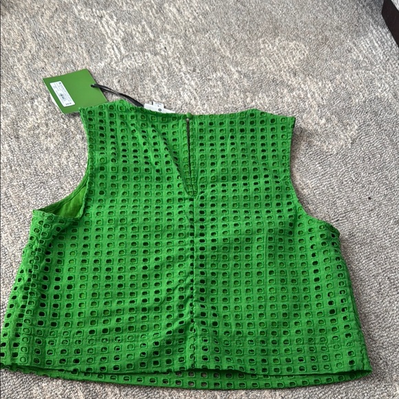 Kate Spade x Target Green Eyelet Women's Top NWT - Picture 3 of 4